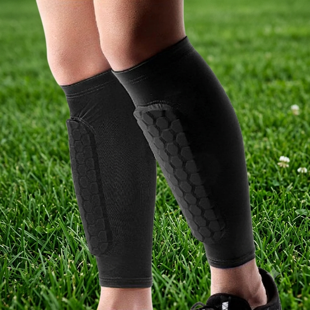 1/2Pcs Sports Soccer Shin Guard Pad for Kids Sleeve Sock Leg Support Football Compression Calf Sleeve Shinguard for Adult Teens