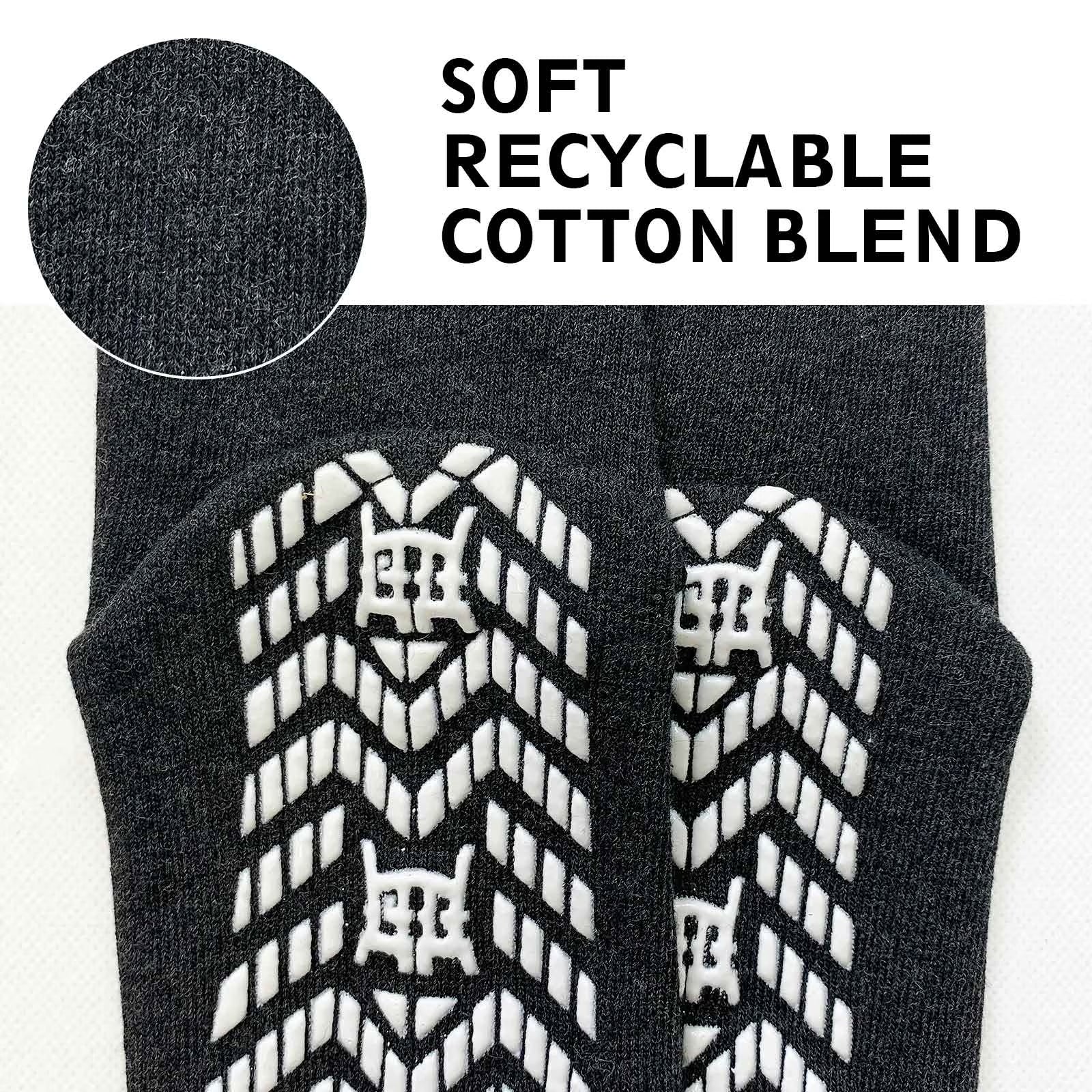 10 Pairs Non Slip Grip Socks - Ideal for Yoga, Pilates, Hospital Use - Men & Women'S Crew Sticky Gripper Socks (Size 9-11)